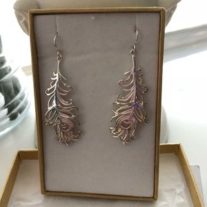 SS Peacock Feather Earrings